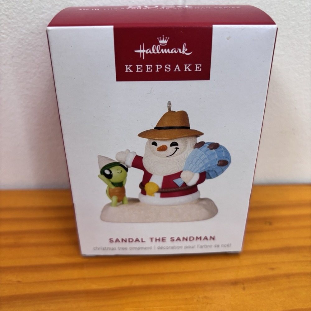 Hallmark 2024 Keepsake Holiday Ornament Sandal the Sandman 3rd in Series - NEW